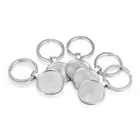 Key Chain Keyring Pendant Tray Setting 25mm Cabochons BlanK with Glass Dome and Split Key Ring for DIY