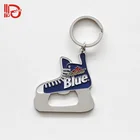 Customized factory zinc alloy shoe shape bottle opener with keychain