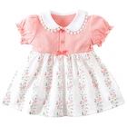Hot Sale Handmade Doll Knitted Dress Floral Printed Skirt fit 43cm Dolls