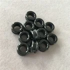 Ultra-polished titanium dioxide black grooved ceramic eyelet for textile