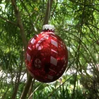 Dongguan 7.5cm handmade glass christmas ornaments ball red
