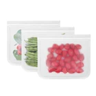 2019 hot Custom Snack Bags Leakproof and Fresh Lunch Bags Eco Friendly Washable Ziplock PEVA Freezer Bags