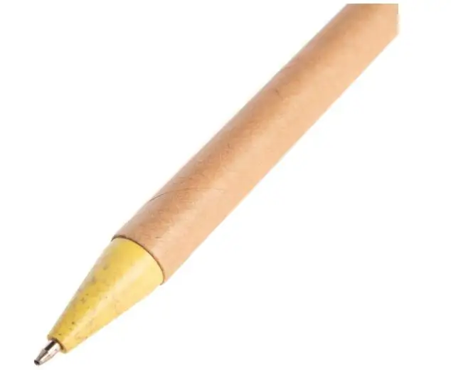 2020 eco-friendly pens wheat grass black ink click pens for