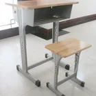 High quality single wooden school study students desk table