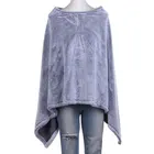 Fast Delivery Women cashmere Solids Poncho Towel Shawl Faux Fur Cape