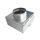 Hvac System Fresh Air Intake Galvanised Steel Inline Duct Mounted Return Air Filter Unit Plenum Box