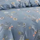 Spring floral duvet cover 3pcs twill printed cotton bedding bed sheet set