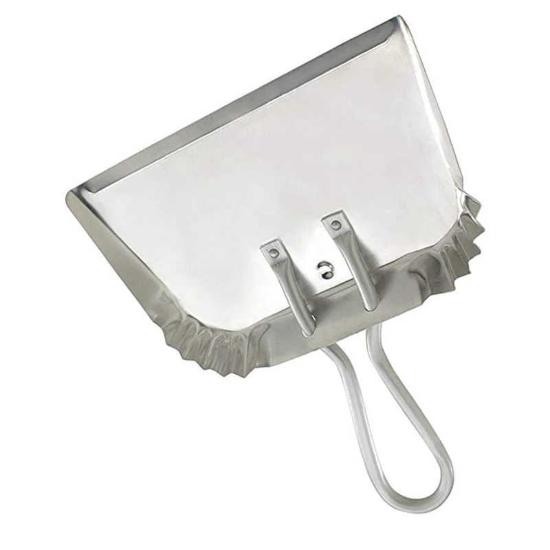 Industrial Aluminum Metal Dustpan with rolled handle