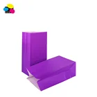 One-Stop Service Made in China 5.25x3.25x8 Inch 50 Pcs Pack Blue Kraft Paper Bags with Handles Bulk for Wedding