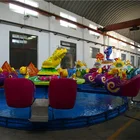 Outdoor water shooting train park water rides snail attacking team children water games