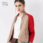 Cheap price autumn new women's jacket women's fashion splice baseball suit loose casual short coat