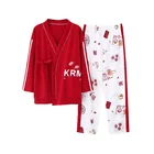 Wholesale Spring and Autumn High Quality Ladies Cotton Pajamas and Kimono Suits