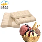 Sticks Spoon Disposable Wood Sticks Disposable Oval Edge Wooden Sticks Flat Ice Cream Spoon
