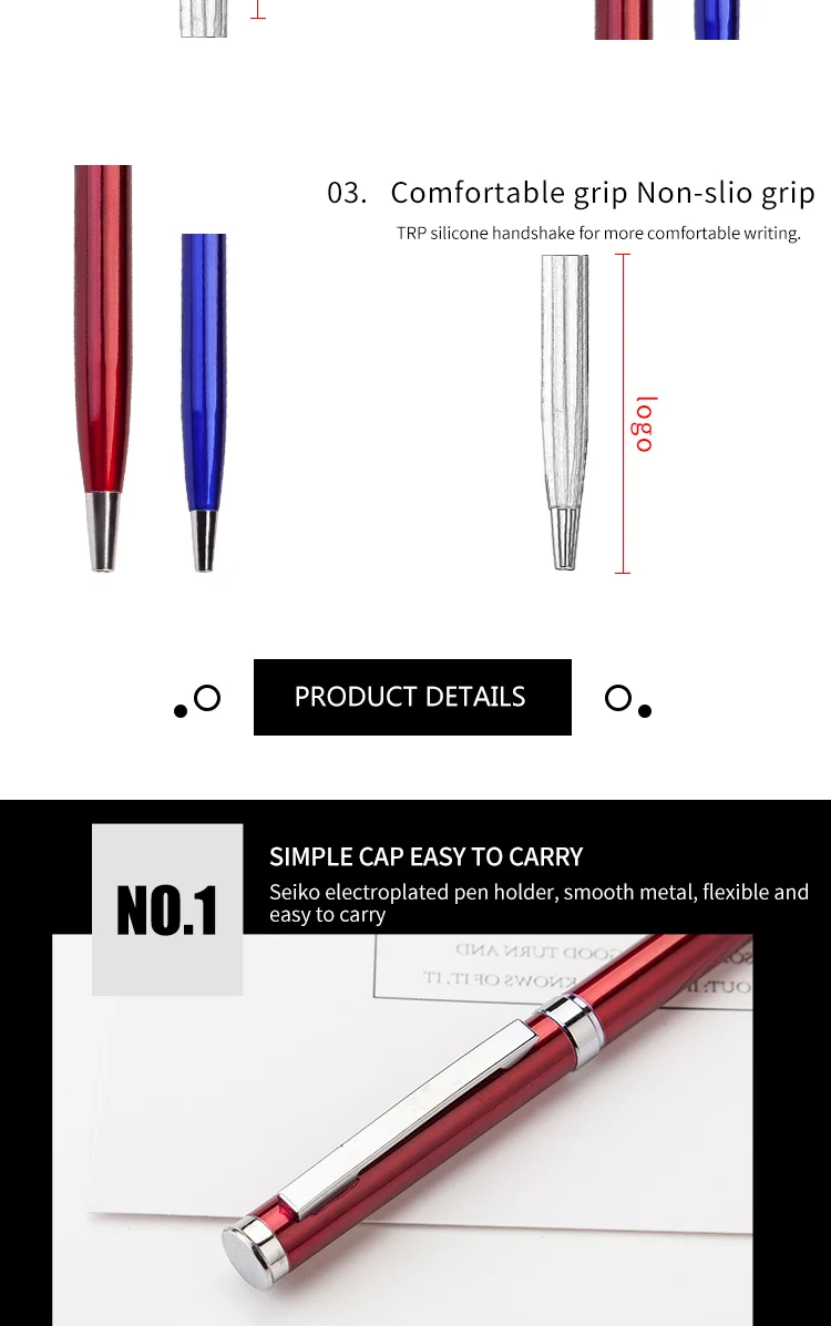 new luxury gift promotion metal ball pens with custom logo