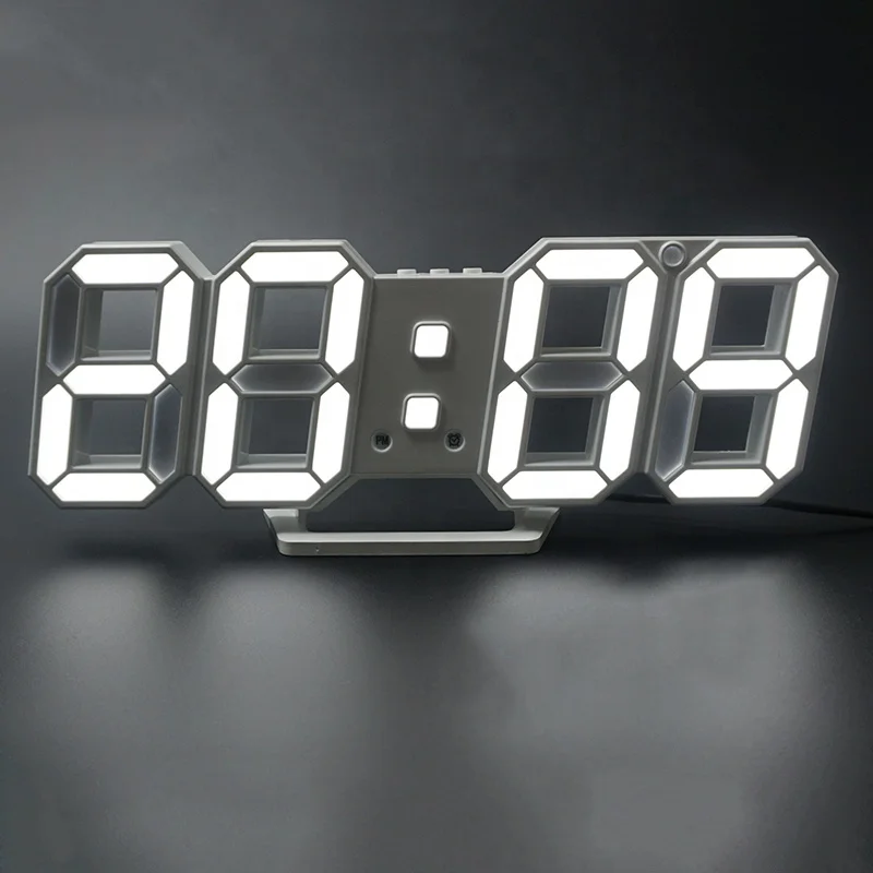 KH-CL076 температура дисплей таблица Современный Дизайн пластик электронный светодиодный 3D цифровой будильник настенные часы для офис