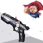 Plastic b/o boys shooting toy gun cool electric toy laser gun 360 spinning barrel space gun toy