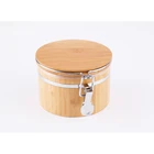 Sets Air Tight Sealed Food Storage Wood Jar Kitchen Bamboo Canister Sets