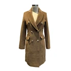 Women's Long Style Overcoat Ladies' Winter Autumn Wool Alpaca Fabric Coat