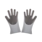 Magic Double Sided Silicone Sponge Washing Gloves for Scrubbing and Cleaning Extra Large