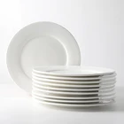 Catering Used Ceramic Plates Set 8 Inch Restaurant White Porcelain Dishes and Plates