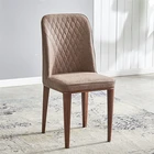 Free sample home furniture wholesale black metal legs nordic style luxury PU Leather dining chairs modern design