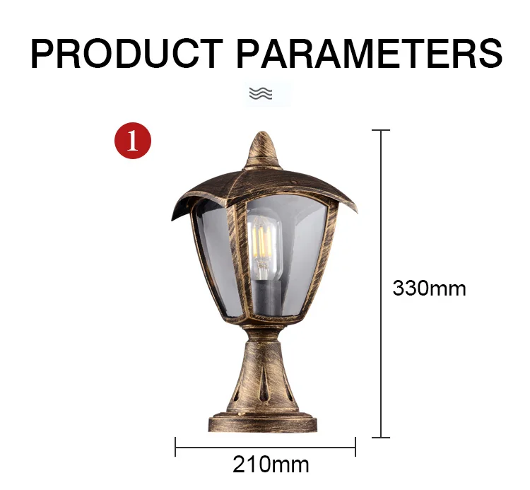 Custom Hot Sale Outdoor Lighting Waterproof Energy Saving Pillar Lights