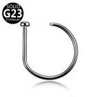 Hot Deal Ready To Ship G23 Titanium Nostril D Shape Nose Hoop Ring