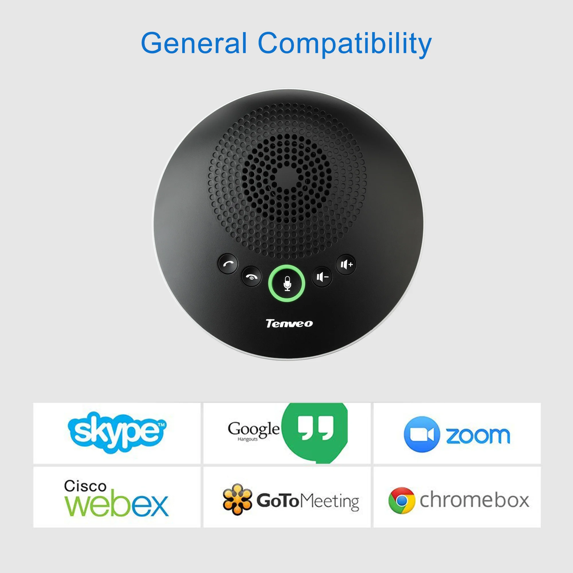 TEVO-A2000 Conference Microphone USB Desktop Computer Speakerphone 360 Audio Pickup Plug & Play for Business Video Meeting - ANKUX.COM