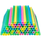 High Quality Wholesale Custom Cheap 5 inch red straws plastic thin 3mm drinking straw with palm tree