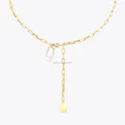 Gold Stainless Steel Natural Mother Of Pearl Necklaces P193032