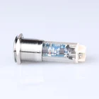 1NO+1NC yellow flush illuminated momentary push button