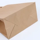 One-Stop Service Carry Paper Bag Cheap Reusable SOS Flat Handles Kraft Paper Carry Bags Takeaway Shopping Bag