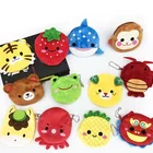 Line Doll Cartoon Plush Coin Purse Headset Line Bag Key Coin Purse Bag Small Charms Custom Plush Doll Bag