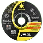 delun ISO9001 MPA EN12413 sanding wheel polish stainless steel Aluminum Oxide grinding wheel disc