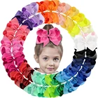 6 inch Large jojo Siwa Hair Bows Handmade Hair Clips for baby girls