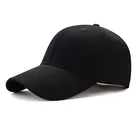 High Quality Custom Black New Blank Plain Cotton Sport Hats 6 Panel Baseball Cap