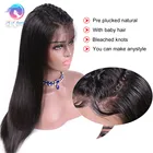 9A Virgin Human Glueless Indian Hair Lace Wig Distributor Wigs Front