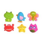 Children Funny Gifts Plastic PVC Bath Toys For Kids Baby 8 Animals Swimming Floating Bath Toy Play Set