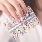 Custom OEM/ODM self-adhesive full cover mix flower design nail polish stickers, nail art supplier, nail wraps