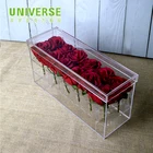 UNIVERSE Custom clear hold 9 16 wholesale acrylic flower box rose