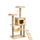 Cheap custom Eco-friendly material wooden cat tree