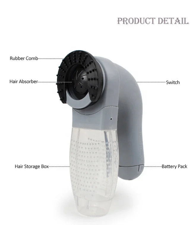 Portable Electric Pet Vacuum Cleaner & Hair Massager Plastic Wool Absorber for Cat & Dog Cleaning Supplies