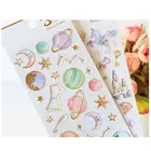 Myway Custom Design Solar System Planet Star Beautiful Girl 3D Epoxy Sticker