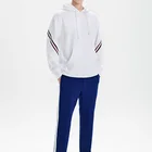 Custom 2020 Men Clothing Popular Logo White Sweatshirt Striped Hoodie