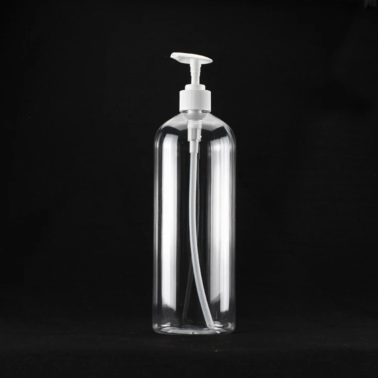 批发透明1000毫升宠物洗发水沐浴瓶洗手液瓶,带28毫米乳液泵