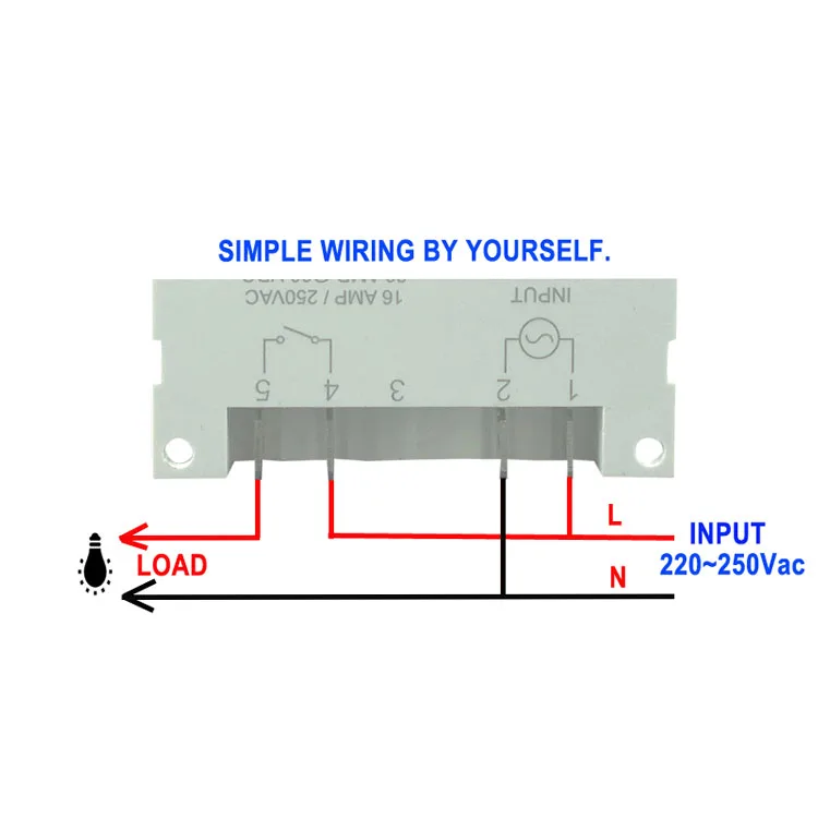 Time Switch Digital Weekly Programmable Power Time Switch Relay Timer