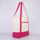 Custom Logo Casual Organic Medium Eco Tote Shopping Duffle Beach Travel Extra Large Women Canvas Bag