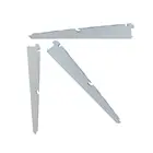 White Silver Iron Steel Heavy Duty Corner Brace Shelf Wire Mesh Bracket