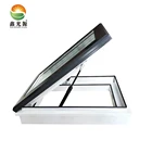 Latest style aluminum double tempered glass roof window skylights roof top