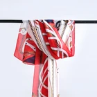 Spring summer fashion design custom print chiffon silk beach scarf shawl